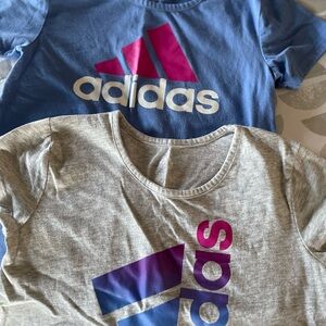 2 Girls Adidas T-Shirts, Size 7